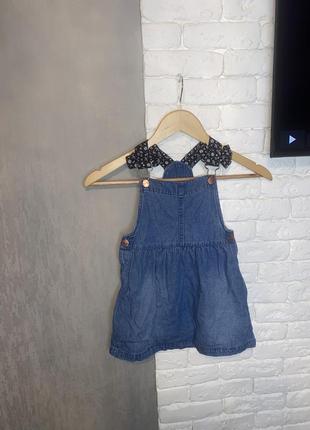 Джинсовий сарафан на дівчинку 2-3роки river island