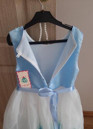 Дитяче нарядне плаття блакитне зріст 1283 фото