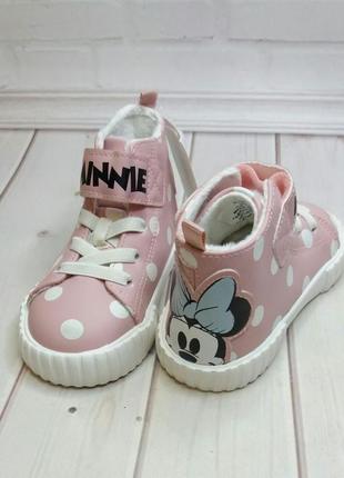 Високі кросівки, кеди, хайтопи minnie mouse 22 23 24 25