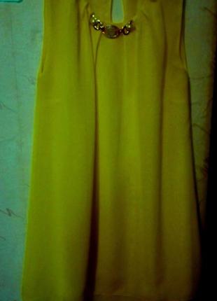 Платье летнее, скрывает любые погрешности фигуры, ярко-лимонного цвета4 фото