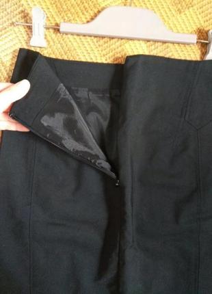 Чёрная юбка стрейч карандаш бандажная mango ☕ 42р8 фото