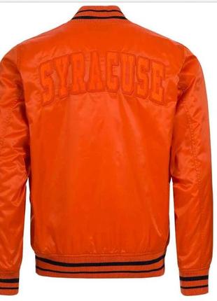 Оригинал клубная мужская тёплая куртка - бомбер nike basketball syracuse оранж.3 фото