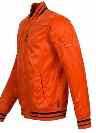 Оригинал клубная мужская тёплая куртка - бомбер nike basketball syracuse оранж.2 фото