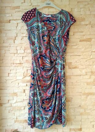 Плаття стрейч з різнокольоровим прінтом2 фото