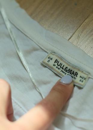 Біла футболка pull&bear3 фото