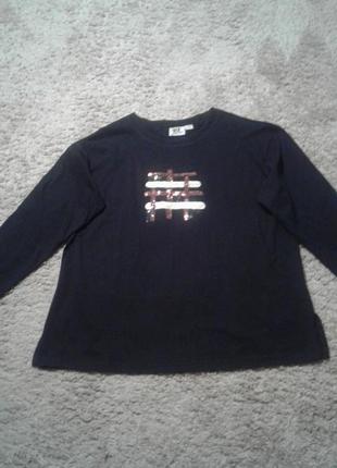 Насичено чорна трикотажнвя кофта з паєтками, noproblem, 48/50 євр..