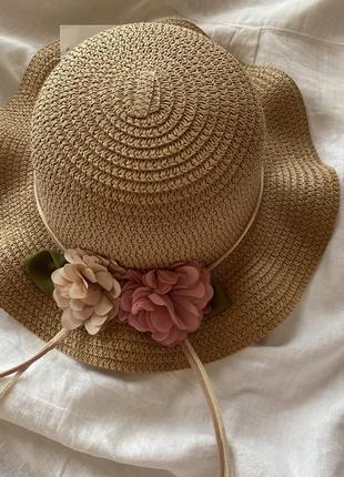 Скидка!!! соломенная шляпка, панама, канотье для девочки3 фото