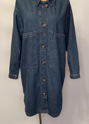 Подовжена сорочка/жакет із джинса