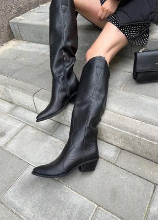 Жіночі чоботи козаки натуральна шкіра