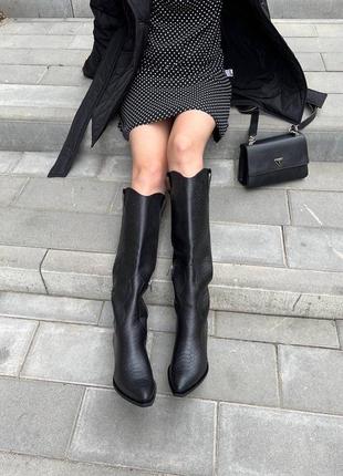 Жіночі чоботи козаки натуральна шкіра