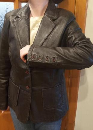 Пиджак кожаный