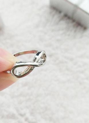 Срібне кільце нескінченність помолвка розмір 16 16,51 фото
