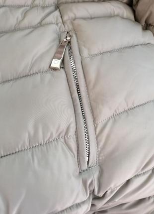 Зимняя куртка lusskuri, пуховик, оливковая, ,беж пальто, зимняя, теплая почти новая, с поясом р. s-m5 фото