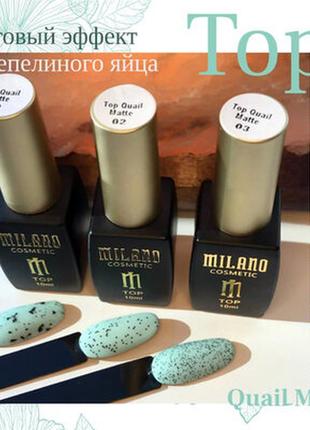 Топ крошка и перепелиное яйцо milano матовый эффект
объем 8 мл