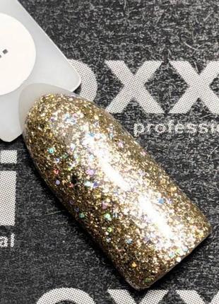 Гель-лак oxxi professional star gel № 002 (светлый золотистый, с блестками и слюдой), 10 мл4 фото