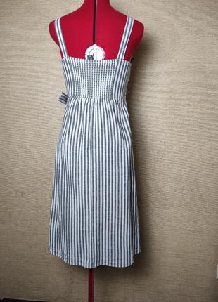 Легка бавовняна сукня плаття сарафан в смужку5 фото