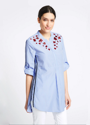 Удлиненный блузон блузка рубашка туника1 фото