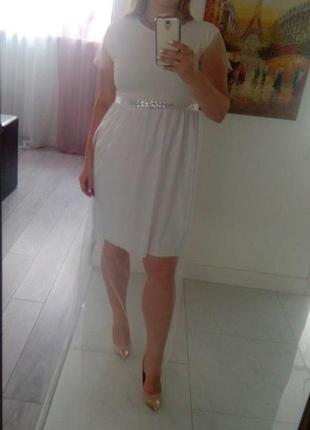 Белое платье с фатином3 фото