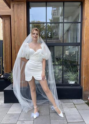 Свадебное короткое платье