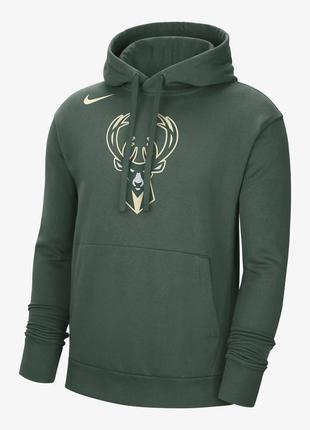 Худи nike nba fleece pullover hoodie milwaukee bucks men's