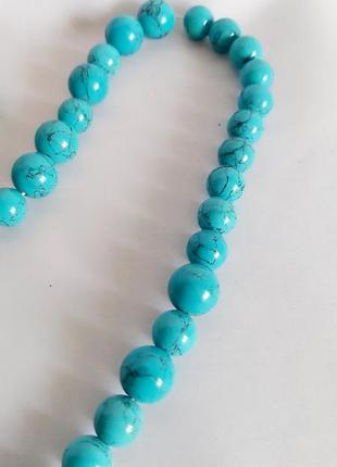 Бусы бирюза бирюзовые 2