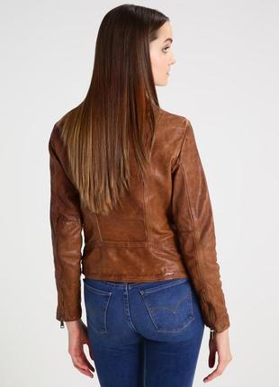 Шкіряна куртка-косуха дорогого люкс бренду ralph lauren2 фото