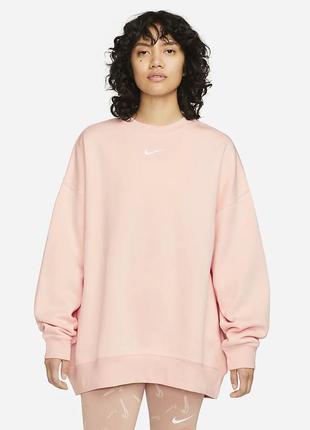 Жіночий світшот на флісі nike sportswear collection essentials over-oversized fleece crew sweatshirt