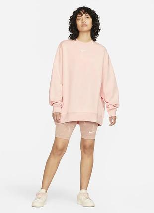 Жіночий світшот на флісі nike sportswear collection essentials over-oversized fleece crew sweatshirt4 фото