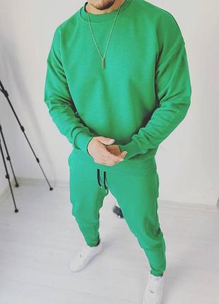 Якісний спортивний костюм світшот + штани двонитка