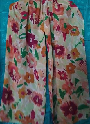 Шарф,шовк квітковий принт