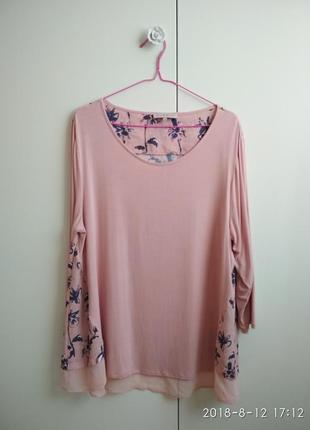 Пудрово-розовая блузка разлетайка nutmeg