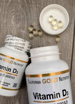 Вітамін d3 california gold nutrition 125 мкг (5000 мо)