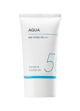 Солнцезащитный гель missha all-around safe block aqua sun gel spf 50