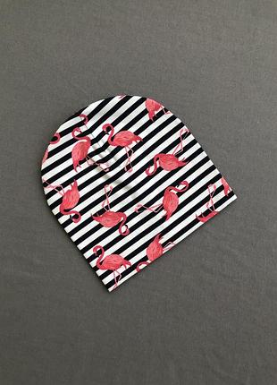 Шапка трикотажна фламінго