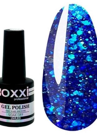 Гель-лак oxxi star gel №008 - синий, с блестками и слюдой, 10 мл3 фото