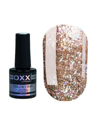 Гель-лак oxxi star gel №009 - золотисто-коричневый, с блестками и слюдой, 10 мл