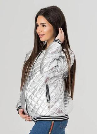 👑vip👑 демісезонна курточка для вагітних і годуючих куртка бомбер2 фото