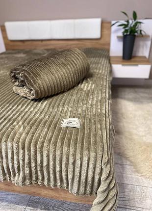 Покривало плед полосочкою мяке шикарний королівський шарпей