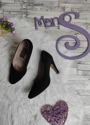 Жіночі туфлі човника чорні натуральна замша розмір 37