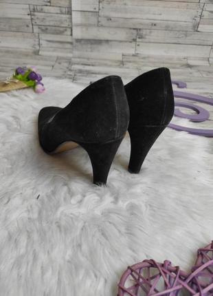 Женские туфли лодочки черные натуральная замша размер 376 фото