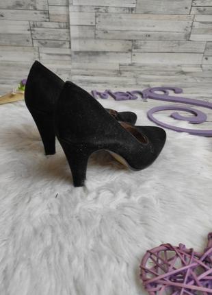 Женские туфли лодочки черные натуральная замша размер 375 фото