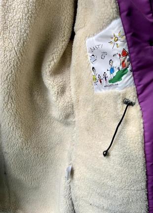 Жіноча зимова парку куртка dasti на овчині7 фото