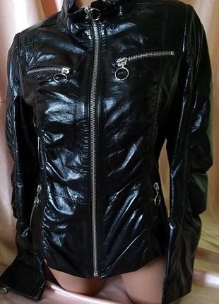 Натуральная, базовая, кожаная куртка, 100% кожа, качество visio, италия1 фото