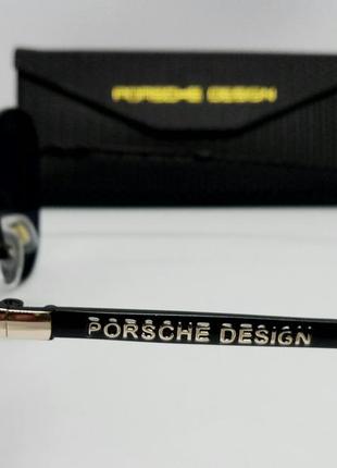 Porsche design очки капли мужские солнцезащитные черные в металле поляризированные4 фото