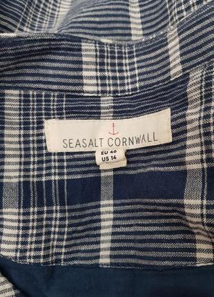 Изумительное хлопковое платье в клетку seasalt cornwall англия6 фото