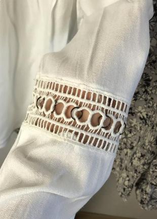 Белая блузка вышивка 5