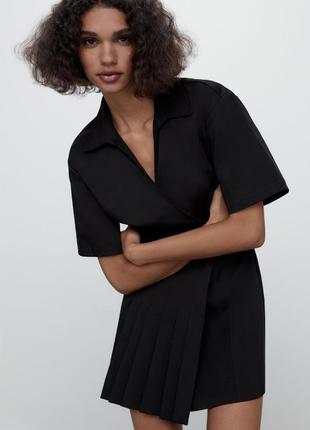 Платье мини хлопок  zara 2023 blogger