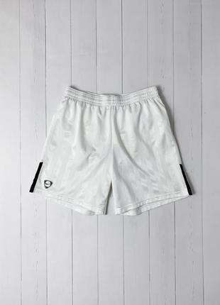 Мужские белые спортивные тренировочные футбольные шорты nike dri-fit найк. размер s m1 фото