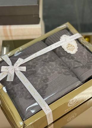 Набір рушників з двох одиниць розміри:50*90 см 70*140 см