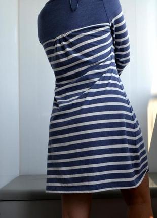 Короткое ,хлопковое ,летнее платье рукав 3/4 в полоску tu2 фото